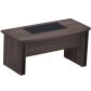 Mesa Diretor Curve Gold Glass 1800